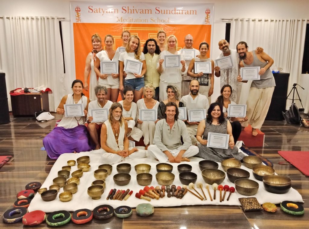 Master Sound healing Therapist Training, Nada Yoga Singing Bowls Teacher Program India